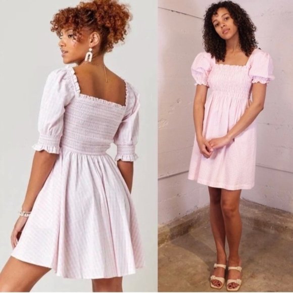 Hill House Dresses & Skirts - NWT Hill House The Athena Nap Dress Bubblegum Gingham Small